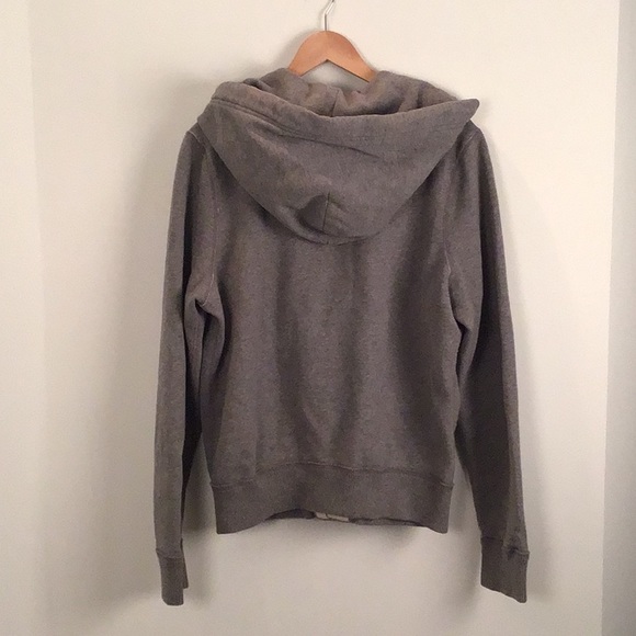 Abercrombie & Fitch large muscle fit cardigan hoodie. Grey color. - Picture 2 of 5